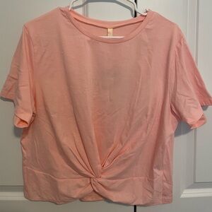 Peach Twist Front Women's Top